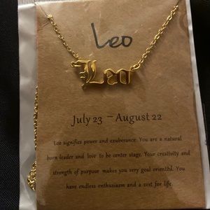 Leo “ What’s your Zodiac “ Gold SS Necklace